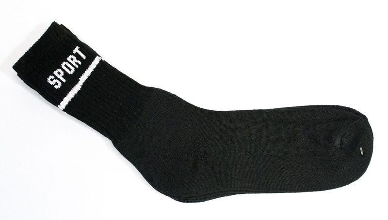 Men Black Crew Socks-Sports - Dallas General Wholesale