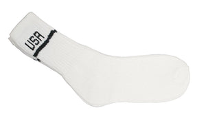 Men Casual Crew Socks-White USA - Dallas General Wholesale