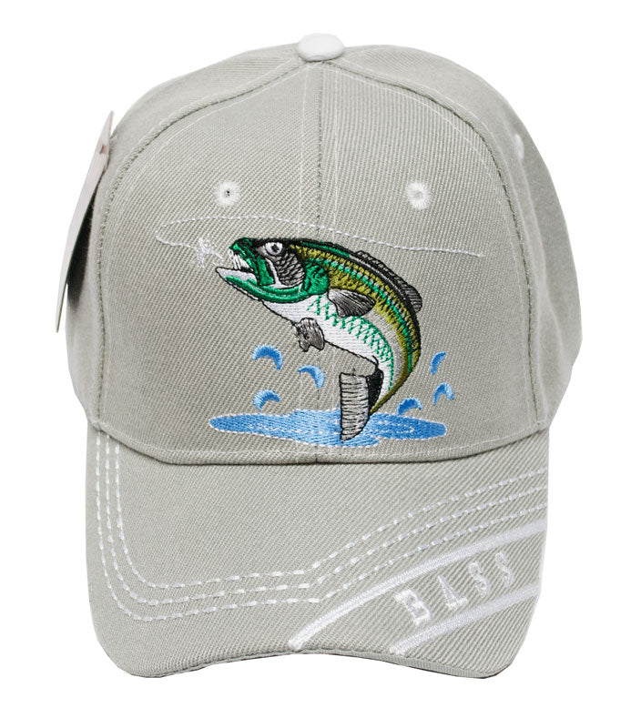 "Bass Fishing" Casual Baseball Caps Wholesale - Dallas General Wholesale