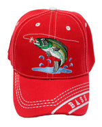 "Bass Fishing" Casual Baseball Caps Wholesale - Dallas General Wholesale