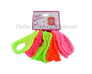 5 PC Neon Color Hair Scrunchies Wholesale - Dallas General Wholesale