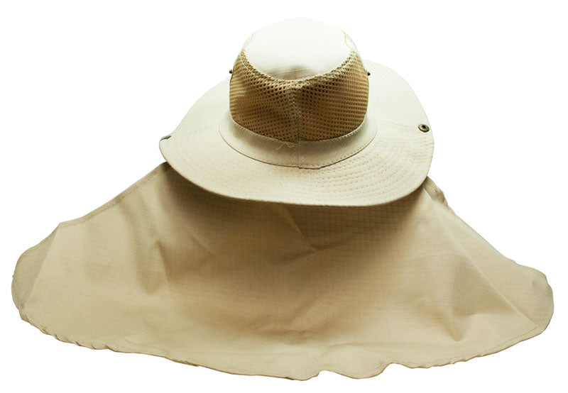 Solid Color Mesh Boonie Hats with Flap Neck Cover - Dallas General Wholesale