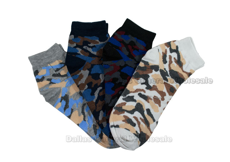 Men Thin Camouflage Ankle Socks Wholesale - Dallas General Wholesale
