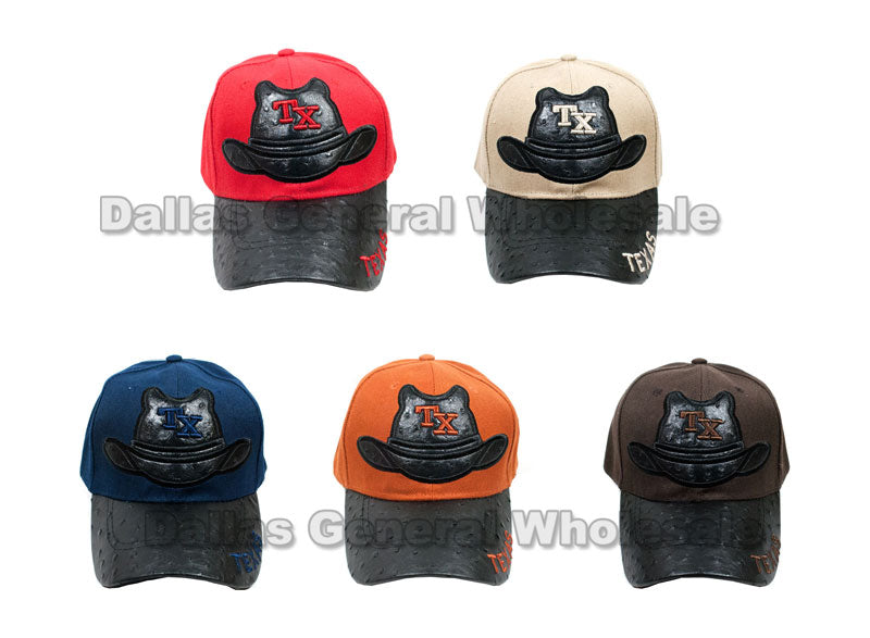 Texas Leather Visor Baseball Caps Wholesale - Dallas General Wholesale