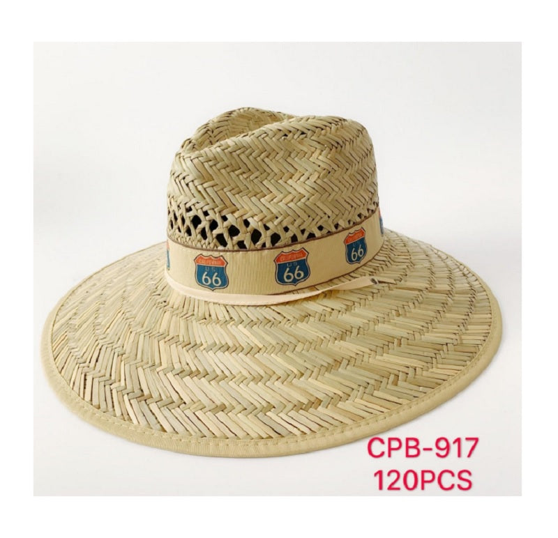 Adults Route 66 Straw Hats Wholesale - Dallas General Wholesale