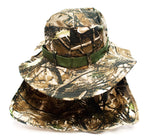 Forest Camouflage Bucket Hat with Flap Neck Cover - Dallas General Wholesale