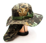 Forest Camouflage Bucket Hat with Flap Neck Cover - Dallas General Wholesale