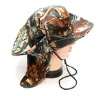 Forest Camouflage Bucket Hat with Flap Neck Cover - Dallas General Wholesale
