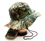 Forest Camouflage Bucket Hat with Flap Neck Cover - Dallas General Wholesale