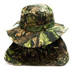Forest Camouflage Bucket Hat with Flap Neck Cover - Dallas General Wholesale