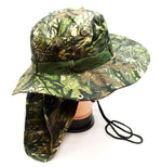 Forest Camouflage Bucket Hat with Flap Neck Cover - Dallas General Wholesale
