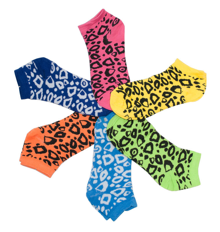 Cheetah Printed Ladies Funky Socks - Dallas General Wholesale