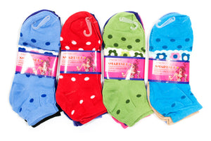 Girls Casual Ankle Socks with Flower Prints - Dallas General Wholesale