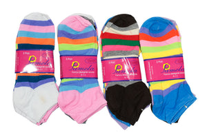 Women's Colorful Stripes Casual Ankle Socks - Dallas General Wholesale