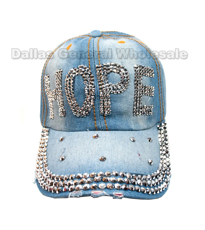 "HOPE" Fashion Denim Caps Wholesale - Dallas General Wholesale