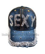 "Sexy" Studded Fashion Jean Casual Caps - Dallas General Wholesale