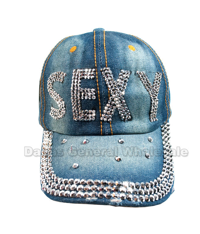 "Sexy" Studded Fashion Jean Casual Caps - Dallas General Wholesale
