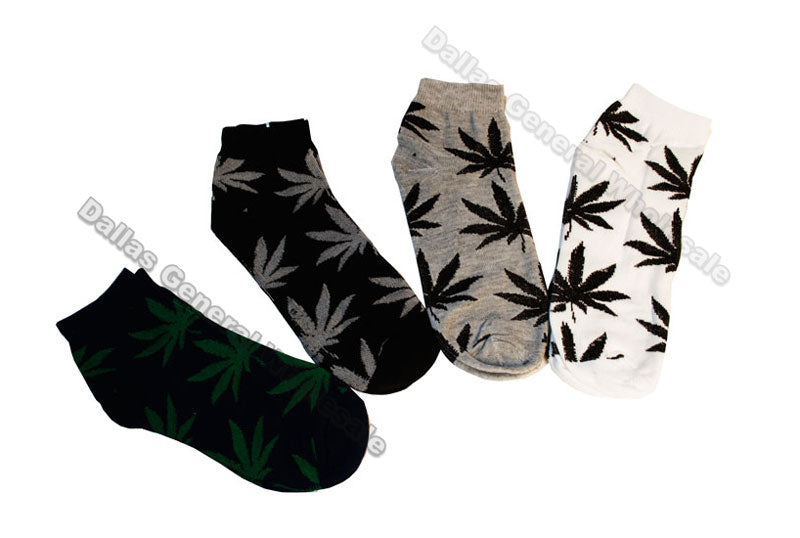 Men Marijuana Thin Ankle Socks Wholesale - Dallas General Wholesale