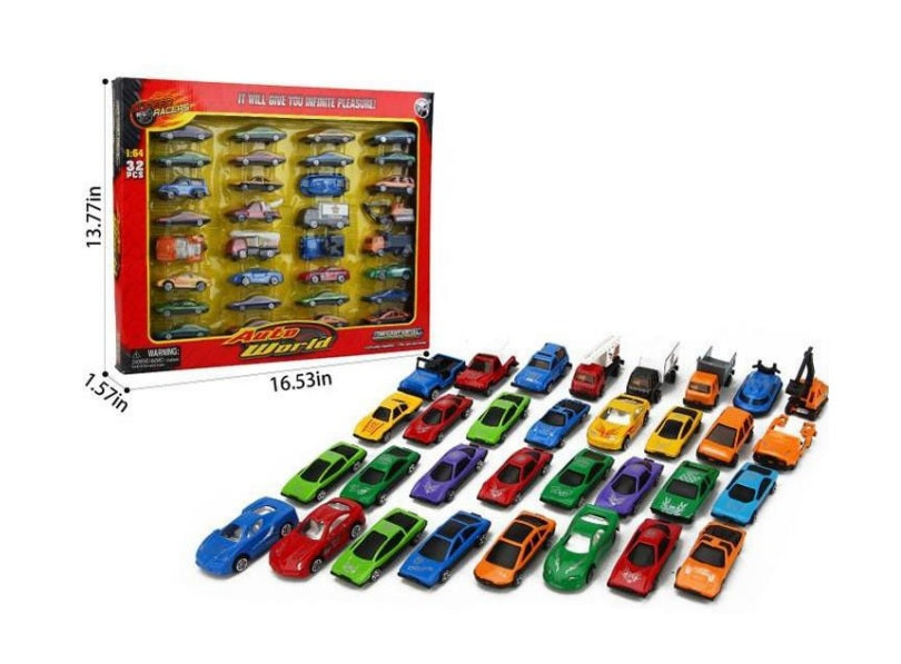 32 PC Inertia Cars Play Set Wholesale - Dallas General Wholesale
