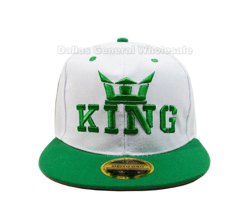 "KING" Snap Back Flat Bill Caps Wholesale - Dallas General Wholesale