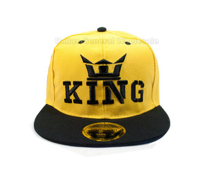 "KING" Snap Back Flat Bill Caps Wholesale - Dallas General Wholesale