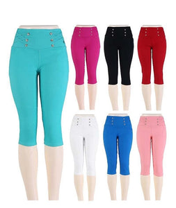 Ladies Fashion Pull On Capris Pants - Dallas General Wholesale