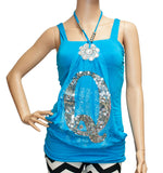 Q for Queen Initial Sleeveless Fashion Blouse - Dallas General Wholesale