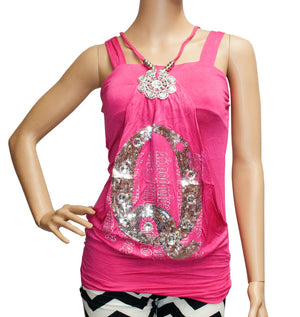 Q for Queen Initial Sleeveless Fashion Blouse - Dallas General Wholesale