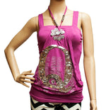 Q for Queen Initial Sleeveless Fashion Blouse - Dallas General Wholesale