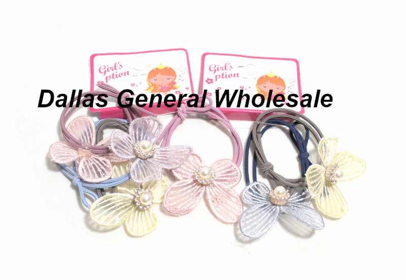 3PC Flower Hair Ties Wholesale