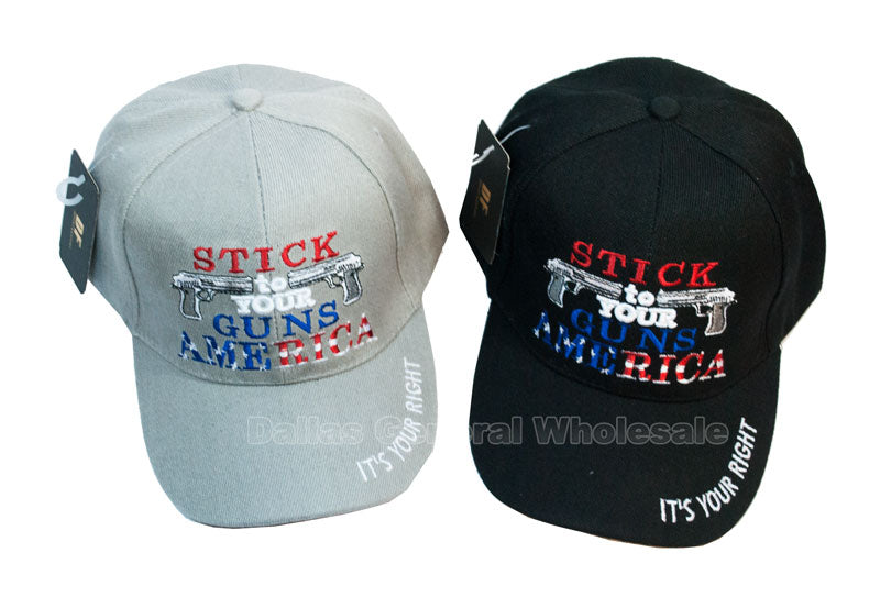 "Stick to Your Guns" Casual Baseball Caps - Dallas General Wholesale