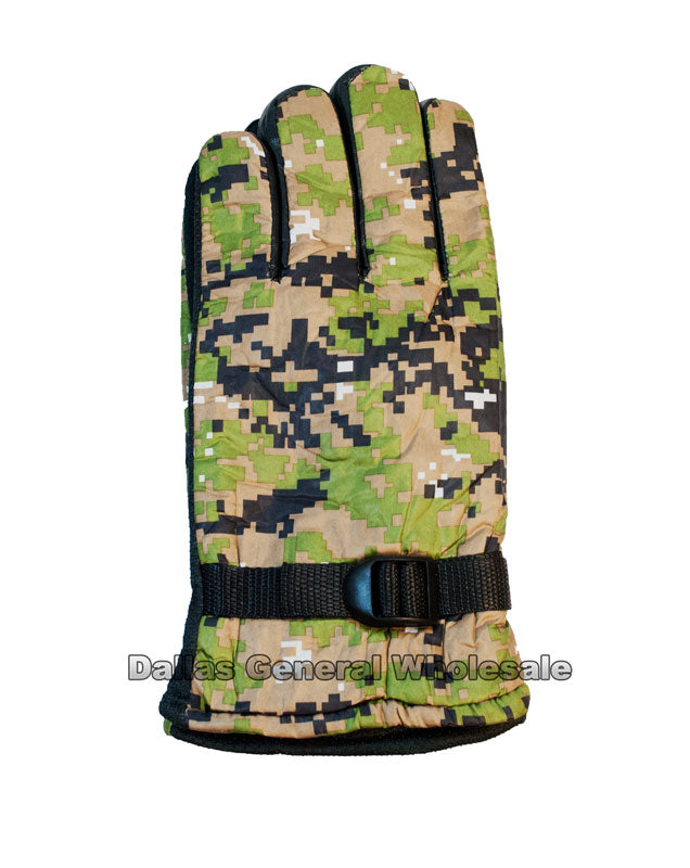Men Digital Camouflage Heavy Insulated Gloves Wholesale - Dallas General Wholesale
