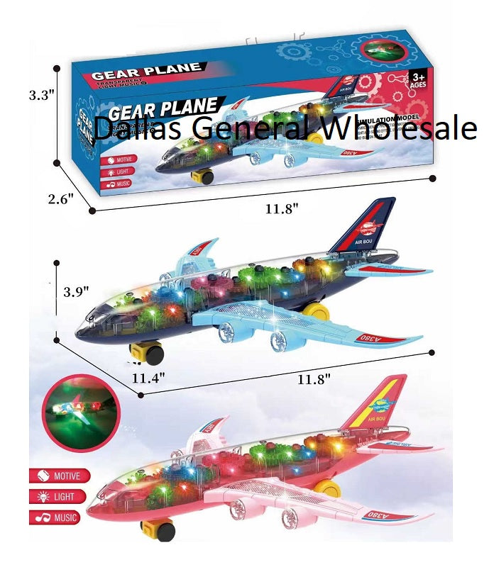 Toy Transparent Mechanical LED Airplane Wholesale