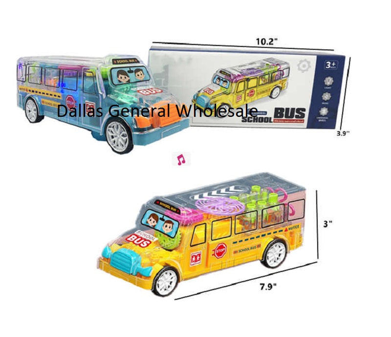 Toy Transparent Mechanical School Bus Wholesale