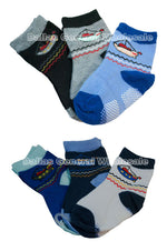 Toddler Boys Boat Design Ankle Socks Wholesale - Dallas General Wholesale