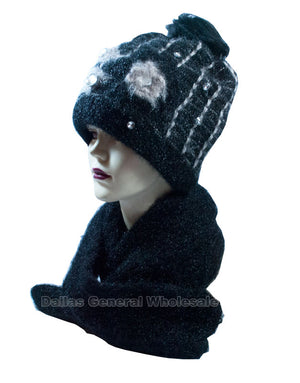 Ladies Thermal Fleece Beanie Hat with Scarf Set Wholesale - Dallas General Wholesale