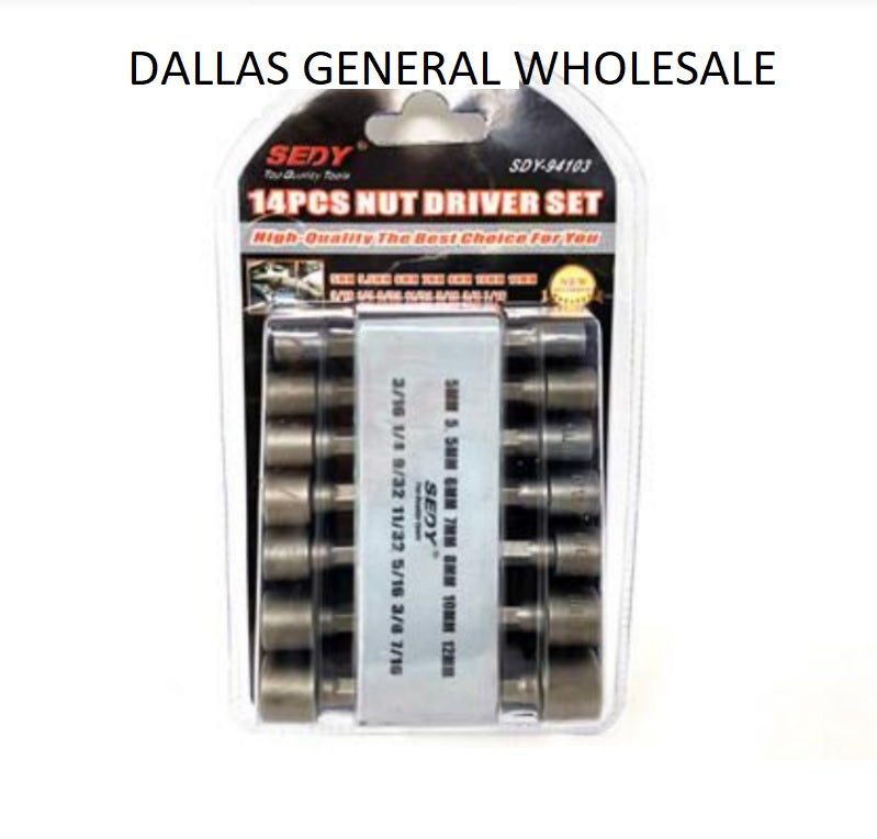 14PC Power Nut Driver Set Wholesale