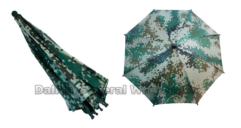 Camouflage Green Umbrella Hats Wholesale - Dallas General Wholesale