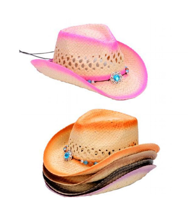 Little Girls Cowboy Straw Hats Wholesale - Dallas General Wholesale