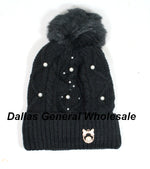 Fashion Thermal Pearl Beanie Hats Wholesale