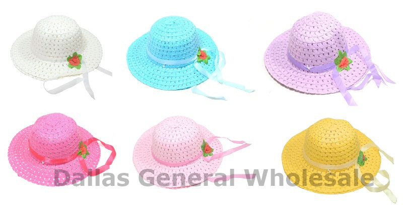 Little Girls Cute Straw Hats Wholesale